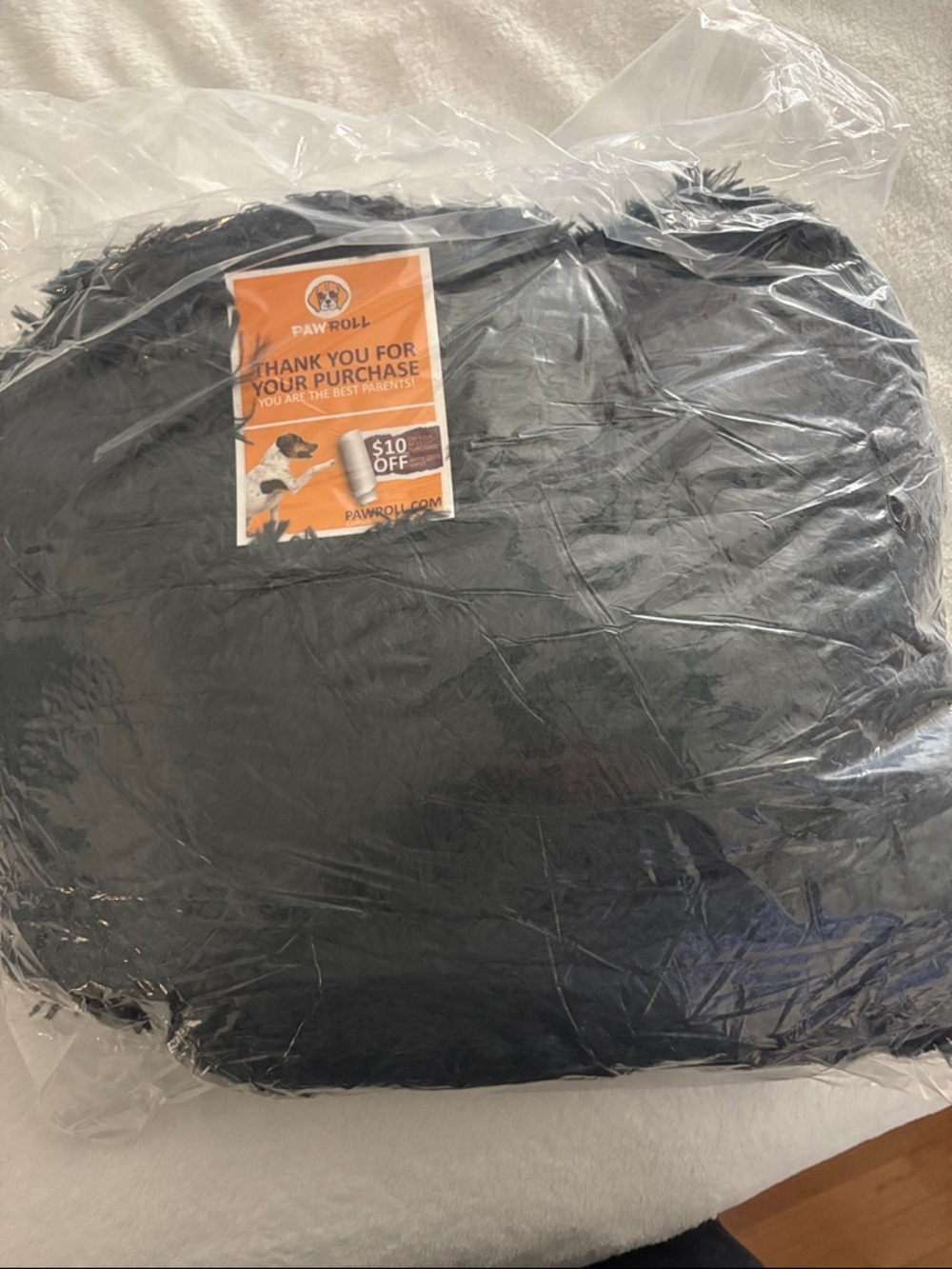 Plush Black Dog Bed Cushion